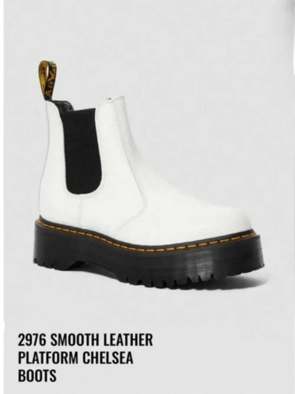Dr Martens 2976 Quard Smooth Leather Platform Boots size 8m / 9L